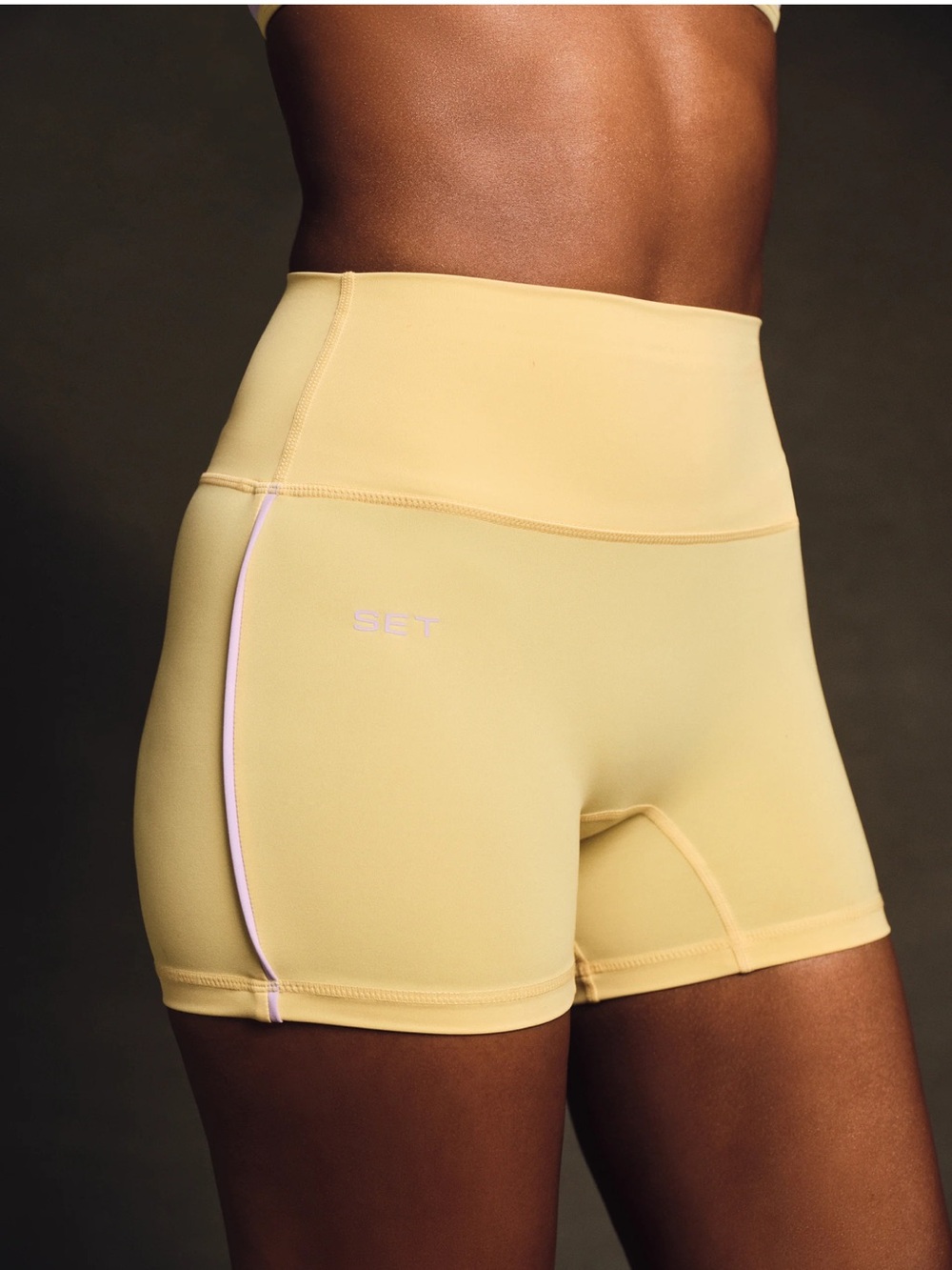 Set Active Luxform Lux Pipe Shorts - Buttercream